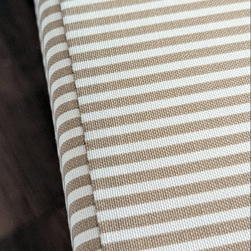 Rockin Cushions IKEA Outdoor Slipcovers Set of 2, Beige Stripe Square Outdoor Chair Pad, Removable Covers